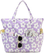 Bluboon Waterproof Beach Tote Pool Bags for Women Ladies Extra Large Carry On Bag With Wet Compartment for Weekender Travel