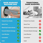 Shoe Washing Machine Bag: Shoe Washing Bag Keeps Clean - Reusable Laundry Shoe Bag for Sneaker Tennis Shoes Unstain Cleaner Kit(Grey 2 Pcs)