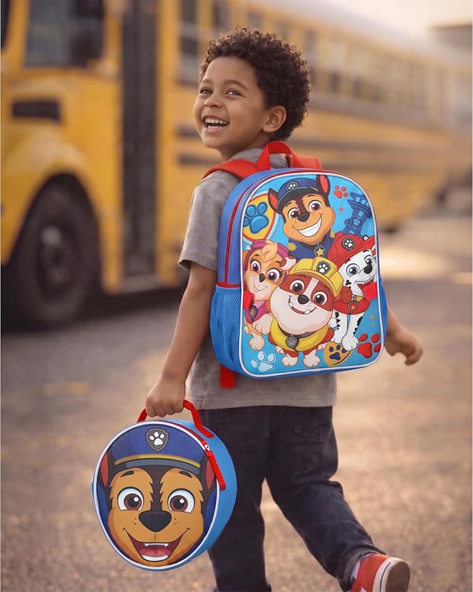 Fast Forward Paw Patrol Kids Backpack and Lunch Box Set - 2 Piece 15 Inch School Backpack With Detachable Lunch Bag Set, Size One Size, Paw Patrol Multi