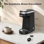 CHULUX Single Serve Coffee Maker for K Capsule, Mini Single One Cup Coffee Machine, Perfect for Small Space, Black