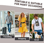 Neck Wallet,Travel for Passport Holder Neck Pouch Wallet RFID Blocking Men Women with Adjustable Neck Strap