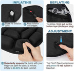 Inflatable Seat Cushion - Airplane Seat Cushion for Long Flights, Stable & Firm Support for Sports & Outdoors, Stadium Bleachers, Travel & Hard Dining Chairs