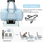 BLUBOON Duffle Bag Girls Kids Cute Gym Bag with Shoes Compartment & Wet Separation Waterproof Sports Overnight Travel Bag