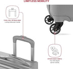 SwissGear 7366 Signature Hardside Expandable Luggage with Spinner Wheels, TSA Lock, Cup-Holder, Grey, 2-Piece Set (19/27)