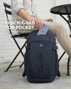 Tolaccea Travel Laptop Backpack 32L, TSA Friendly Flight Approved Computer Work Business Bag, Water-resistant Carry on Luggage, Durable Casual Daypack College Rucksack for Men Women