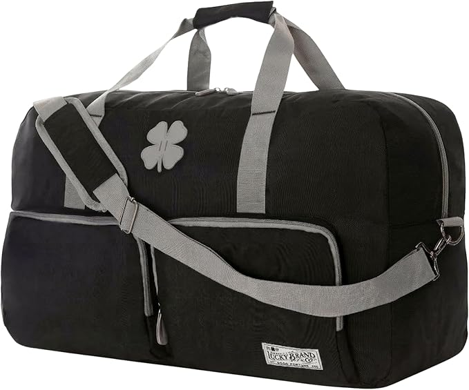 Lucky Travel Duffel Bags 115L, Gym Bag, Travel Bag & Large Duffle Bag for Men, Foldable Overnight Weekender Bags for Women & Men with Adjustable Shoulder Strap, Black