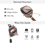 INICAT RFID Blocking Sling Bag, Anti Theft Crossbody Bag for Women, Travel Fanny Pack Style Purse, Vegan Leather