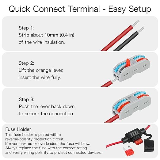 LeMotech DC 48v/72v to 12v Converter 10A 120W Step Down Converter Voltage Reducer IP68 Waterproof Transformer for Golf Cart Truck Boat Vehicle