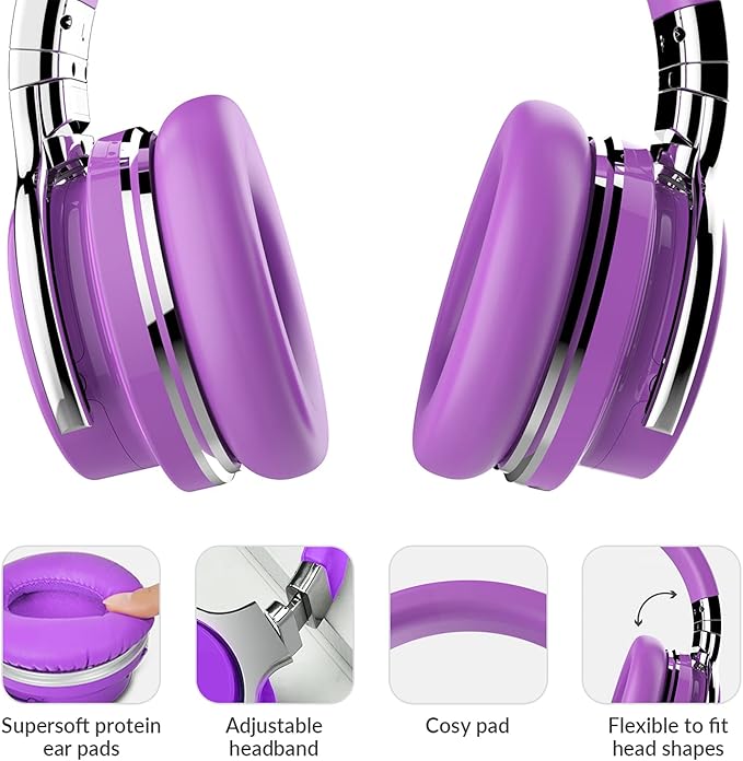Million Sold 10 Years Classic E7 Active Noise Cancelling Headphones with Upgraded Noise Cancellation, Bluetooth Headphones Wireless with HD Sound Vivid Deep Bass, for Home Office Travel Gift Pcs