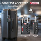 Forge TSA Approved Luggage Locks - Black 2 PK