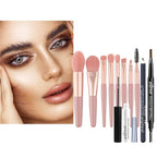 Pure Vie All-in-One Holiday Gift Makeup Set Cosmetic Essential Starter Bundle Include Eyeshadow Palette Lipstick Concealer Blush Mascara Foundation Face Powder - Makeup Kit for Women Full Kit