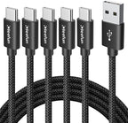 CLEEFUN USB C Cable 3ft, 5-Pack USB A to Type C Charger Cord Fast Charging for iPhone 17 16 15 Pro Max Air Plus, for Samsung Galaxy S25 S24 S23 S22 S21 S20 S10 A17 A16 A15 A56 A55 A26 A35 A36 A71