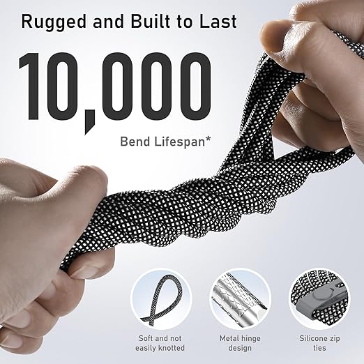 USB C to USB C Cable10ft,240W 2-Pack Braided 180°Rotating Type C Charging CableFast Charge for iPhone 16/16Pro/16Plus/16ProMax,MacBook Air,iPad Pro,Pixel,Samsung Galaxy S23/S24 Ultra-Black