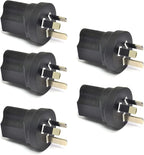Ceptics Australia, New Zealand, China AS3112 Travel Power Plug Adapter Accepts NEMA 5-15R - ETL Certified - Industrial Grade (IG-16-5PK)