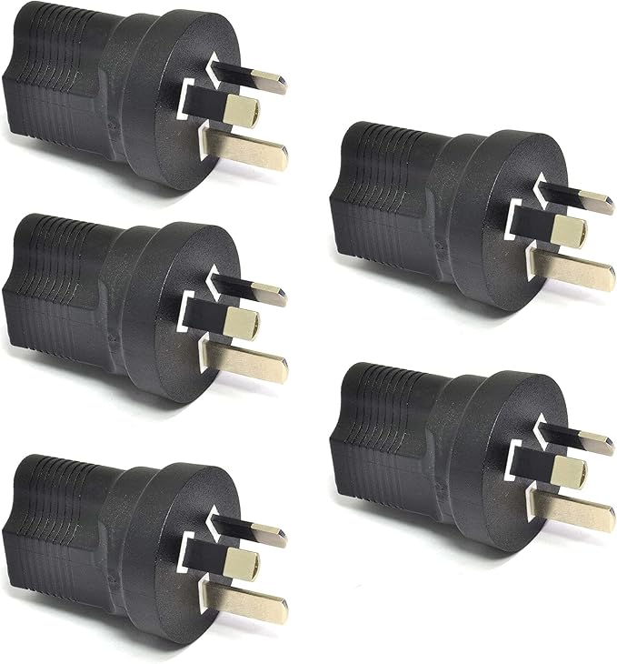 Ceptics Australia, New Zealand, China AS3112 Travel Power Plug Adapter Accepts NEMA 5-15R - ETL Certified - Industrial Grade (IG-16-5PK)