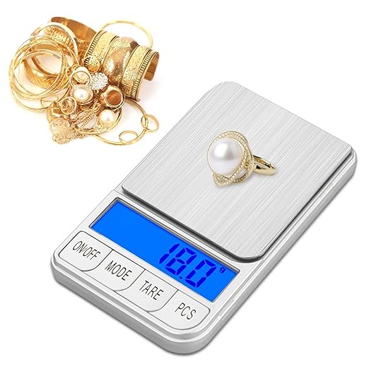 Estink Digital Pocket Scale 100g 0.01g High Accuracy Mini Portable Gram Scale with LED Display, for Jewelry Food