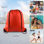 PLULON 2Pcs Drawstring Bags Bulk Red Drawstring Backpack String Backpack Cinch Sack Sport Gym Backpack Bags for Yoga Traveling Outdoor Sports