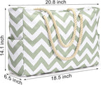 Becokan Beach Bags for Women Large Waterproof Beach Tote Bag Zipper Beach Bags Waterproof Sandproof Swim Pool Bag Large Tote