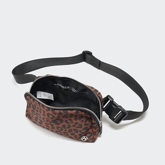 Pander Everywhere Belt Bag for Women, Fashion Waist Packs, Crossbody Bags with Adjustable Strap (Midnight Leopard)