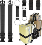 6PCS Luggage Straps for Suitcases, Adjustable Elastic Bungee Strap, Connect Up to 3 Suitcases, Luggage Connector Strap for Extra Bags, Travel Essentials for Carry-On and Backpacks