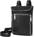 LANNSYNE Leather Travel Wallet, Neck Wallet Travel Pouch and Passport Holder for Men and Women Keep Valuables Safe