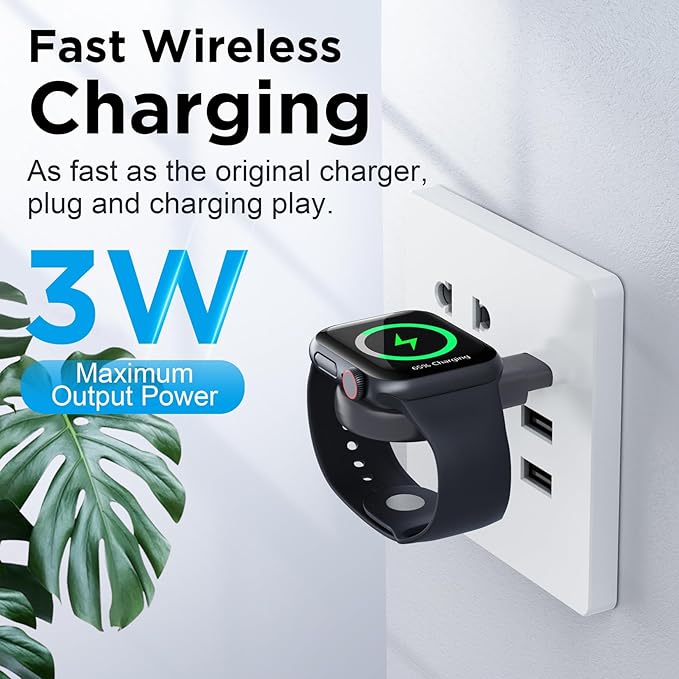 2025 Upgrade for Apple Watch Charger,Magnetic Portable iWatch Charger USB C&USB A Fast Wireless Charging Travel Battery Charger for iWatch Ultra2/Ultra/SE/SE2 Series 10/9/8/7/6/5/4/3/2/1