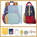 GAGAKU Toddler Backpack for Boys 2-4 years Kids Backpack Mini Backpack Cartoon Breathable Comfortable Preschool Backpack for School Travel - Orange Digger
