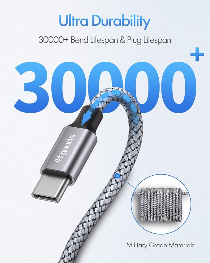etguuds USB C to USB C Cable 2ft, 2-Pack 60W USBC to USBC Cord, Type C to C Charger Cable Fast Charging for iPhone 17 16 15 Pro Max Plus Air, Samsung Galaxy S25 S24 S23, for MacBook/iPad, Pixel