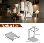 Foldable Pour Over Coffee Maker Stand, Aluminum Portable Electric Espresso Machine Stand Compatible with Outin, Portable Coffee Makers, General Funnels Sliver