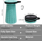 ALEVMOOM Upgraded Collapsible Stool with Cushion,600LBS Max Weight,18.1" Height Adjustable,Sturdy Portable Telescoping Stool,Folding Camping Stool for Outdoor Hiking Travel