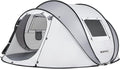 Pop Up Camping Tent, 2/4/6 Person Instant Tent Waterproof PU4500mm, Spacious Ventilated Camping Tent with Front Porch, Quick Setup Lightweight Portable for Outdoor Camping Hiking Beach