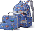 mommore Kids Backpack for Boys 4-8 with Lunch Box Elementary Kindergarten Preschool School Backpack 15'' Fit Folders Bottles, Cool Truck