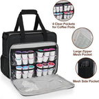 LEFOR·Z Coffee Maker Travel Bag Compatible with Keurig K-Slim/K-Express/K-Iced/Ninja PB051/PB041ST,Single Serve Coffee Brewer Carrying Case with Multiple Pockets for K-Cup Pods(Bag Only)