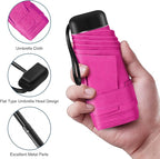 Compact Travel Umbrella with Case - Mini Umbrella for Purse, Small Lightweight &Tiny Design Perfect for Parasol Outdoor Sun&Rain Umbrellas