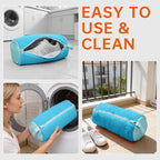 2PCS Shoe Washing Machine Bgs,Laundry Shoe Bags for Washer and Dryer, Reusable and Durable Zipper Sneaker Shoe Washing Bag, Tennis Shoe Cleaning Bag for All Shoe Types (Blue)