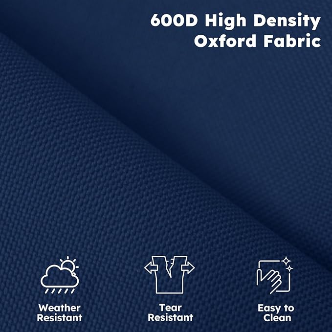 Colegence Heavy Duty Camping Chair for Adults, Oversized Heavy People Foldable Outside Camp Chairs Carry Bag Included, with Cooler Bag Cup Holder, Side Pocket for Lawn,Sport,Outdoor,Dark Blue