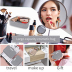 Queboom Travel Makeup Bag Cosmetic Bag Makeup Bag Toiletry bag for women and men (Grey)