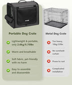 Dog Car Carrier Light Weight, 24×17.7×20.5in Dog Carrier for Cars Easy to Assemble, Dog Cars Crate Portable and Breathable, Foldable Pet Carrier for Outing, Dogs Travel Crate with Curtain Dark Gray