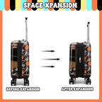 Kid’s Luggage Set 2 Piece Suitcase Set 16’’ Hardside Luggage with Spinner Wheels Girls Boys Carry on Toddler Luggage Travel Rolling Luggage Carry on Luggage Airline Approved Basketball