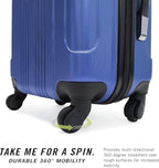 Kenneth Cole REACTION Out of Bounds Lightweight Hardshell 4-Wheel Spinner Luggage, Cobalt Blue, 20-Inch Carry On