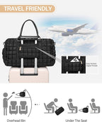Duffle Bag for Travel, Weekender Bag with Shoe Compartment, Carry On Overnight Bag for Women with Toiletry Bag, Gym Bag with Wet Pocket, Hospital Bags for Labor and Delivery Beige