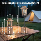 Retro Classic LED Camping Lantern, Rechargeable Stepless Dimming Vintage Lantern, 3 Light Modes (2000K-6500K), 8000mAh Power Bank, Bright Hanging Tent Light for Indoor & Outdoor, Hiking, Camp