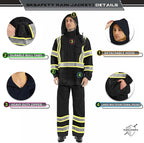 SKSAFETY Hi Vis Safety Rain Jacket for Men, Construction Work Rain Gear Heavy Duty Class 3 Rain Coat Waterproof Lightweight
