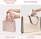 PACKISM Clear Makeup Bag - TSA Approved Toiletry Bag for Carry-on & Checked Luggage, Water Resistant Car Storage Organizer with Reinforced Seams