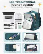 coofay Travel Backpack Carry on Flight Approved Mochila De Viaje Carry on Backpack for Airplanes Spirit Airlines Personal Item Travel Bag Traveling Backpack for Women Men Travel Essentials