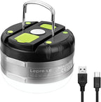 LE LED Camping Lantern Rechargeable, 410LM, 5 Light Modes, Power Bank, Waterproof, Mini Flashlight with Magnetic Base for Hurricane Emergency, Outdoor, Hiking, Home and Car