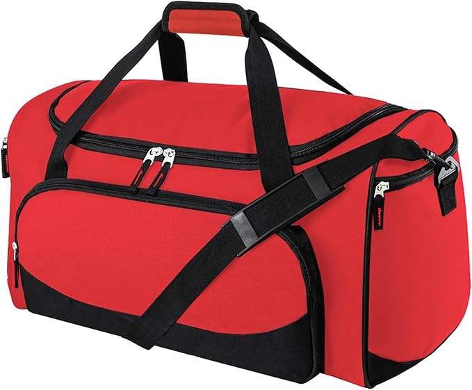 Uarition Gym Duffle Bag for Women - 55L Red Large Duffel Bags for Sports, Workout, Traveling, Durable Heavy Duty Duffel Gear Bag