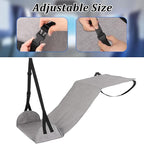 Length Adjustable Airplane Foot Hammock Travel Foot Rest for Airplane Flights Foot Sling for Travel (Grey