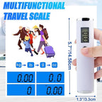 Digital Luggage Scale for Travel - 110lbs High-Precision Handheld Suitcase Weight Scale with Backlit LCD Display & Tare Function, Portable Hanging Baggage Scale, Travel Essentials Gifts
