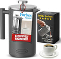 SterlingPro Stainless Steel French Press Coffee Maker 1 L (34 oz) Grey – Double Walled Insulated Large Coffee Press, Durable Design Keeps Drinks Hot, Easy to Use and Clean for Rich Flavor Brewing